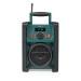 DAB+ Radio | Bouwradio | DAB+ / FM | 2.2 " | Zwart-Wit Scherm | Batterij Gevoed / Netvoeding | Digitaal | 15 W | Bluetooth® | Wekker | Slaaptimer | IP65 | Handgreep | Groen / Zwart