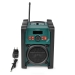 DAB+ Radio | Bouwradio | DAB+ / FM | 2.2 " | Zwart-Wit Scherm | Batterij Gevoed / Netvoeding | Digitaal | 15 W | Bluetooth® | Wekker | Slaaptimer | IP65 | Handgreep | Groen / Zwart