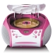 Boombox met CD-speler FM-radio en stickers Roze