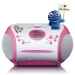 Boombox met CD-speler FM-radio en stickers Roze