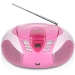 SCD-37 USB Pink Portable FM Radio CD and USB player Pink