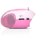 SCD-37 USB Pink Portable FM Radio CD and USB player Pink