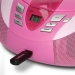 SCD-37 USB Pink Portable FM Radio CD and USB player Pink