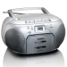 Portable FM Radio CD- Cassette player Silver