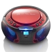 SCD-550RD Draagbare FM-radio CD/MP3/USB/Bluetooth-speler® met LED-verlichting Rood