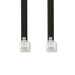 Telecomkabel | RJ12 Male | RJ12 Male | 1.00 m | Kabel design: Plat | Kabeltype: RJ12 | Zwart | Label