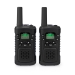 Walkie talkie Set | 2 Handsets | Tot 6 km | Frequentiekanalen: 8 | PTT / VOX | tot 3 uur | Koptelefoonoutput | 2 Headsets | Zwart