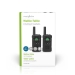 Walkie talkie Set | 2 Handsets | Tot 6 km | Frequentiekanalen: 8 | PTT / VOX | tot 3 uur | Koptelefoonoutput | 2 Headsets | Zwart