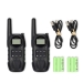 Walkie talkie Set | 2 Handsets | Tot 10 km | Frequentiekanalen: 8 | PTT / VOX | tot 3 uur | Koptelefoonoutput | Zwart