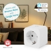 SmartLife Slimme Stekker | Zigbee 3.0 | IP21 | Energiemeter | 3680 W | Hybrid (CEE 7/7) | 0 - 55 °C | Android™ / IOS | Wit | 1 Stuks